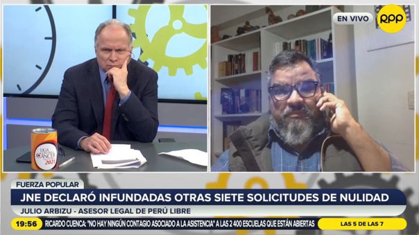 Julio Arbizu: JNE también rechazará las apelaciones de Fuerza Popular por cuestiones de forma