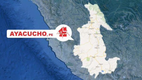 Un sismo de magnitud 3.8 remeció la región Ayacucho esta madrugada