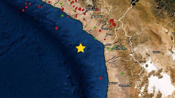 Un sismo de magnitud 5.0 remeció la Región Moquegua esta madrugada