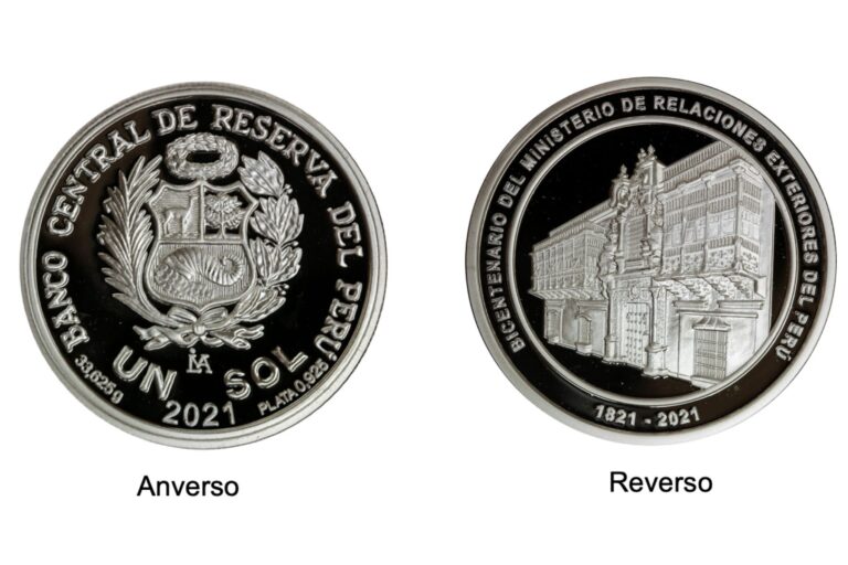 BCR lanza moneda alusiva al bicentenario del Ministerio de Relaciones Exteriores