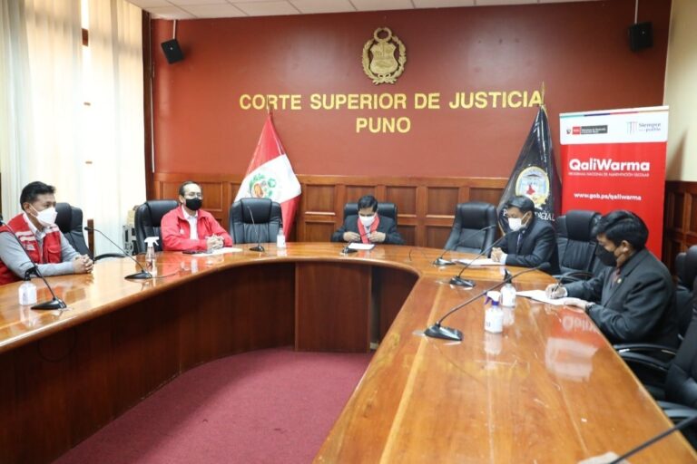 JUECES Y JUEZAS DE PAZ DE CORTE DE PUNO SUPERVISARÁN ADECUADA ENTREGA DE ALIMENTOS DURANTE AÑO ESCOLAR 2022