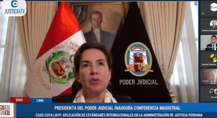 PRESIDENTA DEL PODER JUDICIAL REITERA TRASCENDENCIA DE SENTENCIA DE CORTE IDH EN CASO CUYA LAVY VS PERÚ