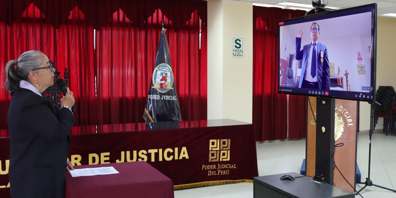 PRESIDENTE DE LA CORTE TOMÓ JURAMENTO A MAGISTRADOS PROMOVIDOS EN EL DISTRITO JUDICIAL DE LAMBAYEQUE