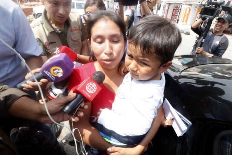 NIÑO QUE FUE RESCATADO DEL HUAICO EN JICAMARCA FUE DADO DE ALTA