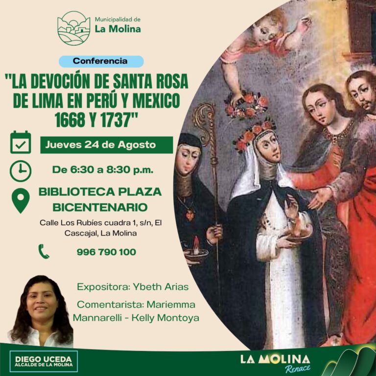 La devoción a Santa Rosa de Lima será analizada este jueves en el distrito de La Molina