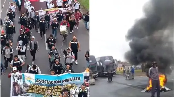 Chancay: Pescadores protestan y bloquean la Panamericana Norte