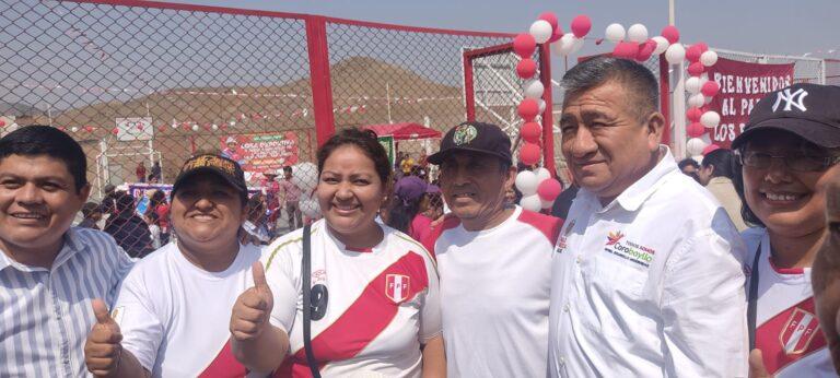 En Carabayllo continúan recuperando más lozas deportivas en el sector de San Benito.