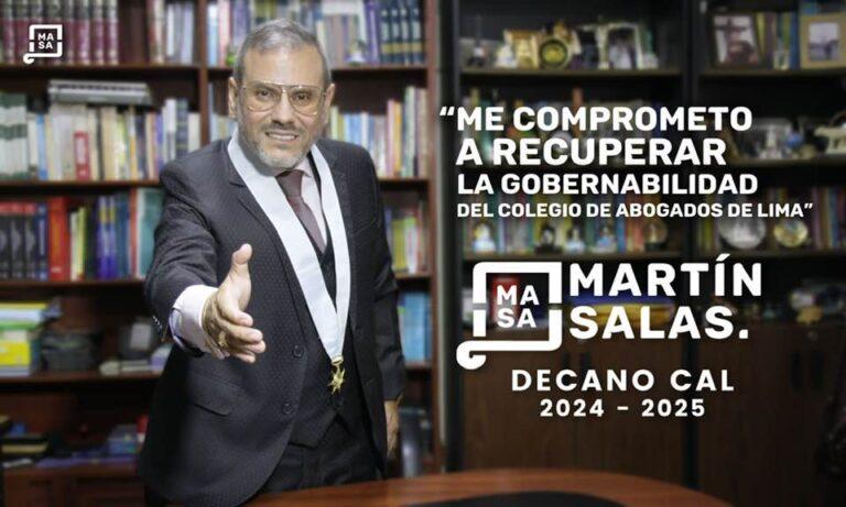 Martín Salas Zegarra postula como decano del Colegio de Abogados de Lima 2024-2025