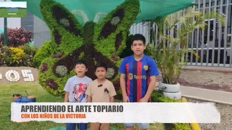 Niños de la Victoria participan aprendiendo el Arte Topiario [Video]