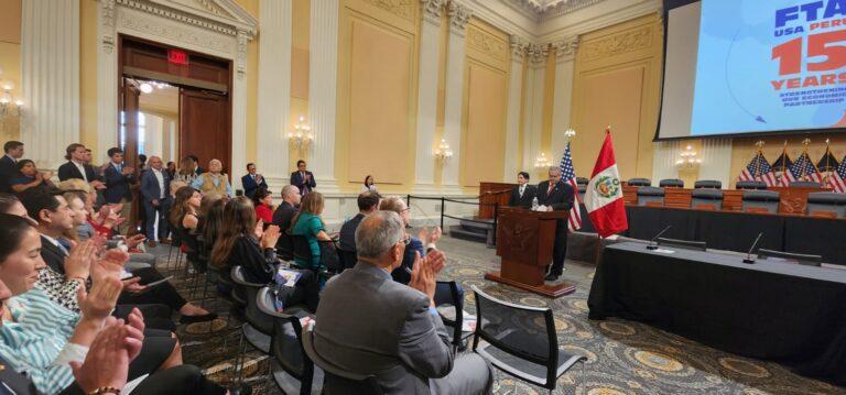 En congreso norteamericano celebran 15 años del Tratado de Libre Comercio (TLC) entre Perú y Estados Unidos