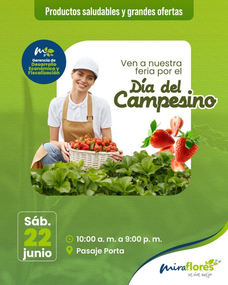 No te pierdas la Feria por el Día del Campesino este sábado 22 en el Pasaje Porta