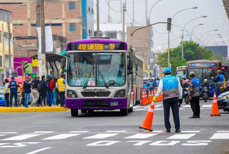 ATU Y PNP liderarán megaoperativos y se intensificarán patrullajes en la ruta del corredor Morado en San Juan de Lurigancho