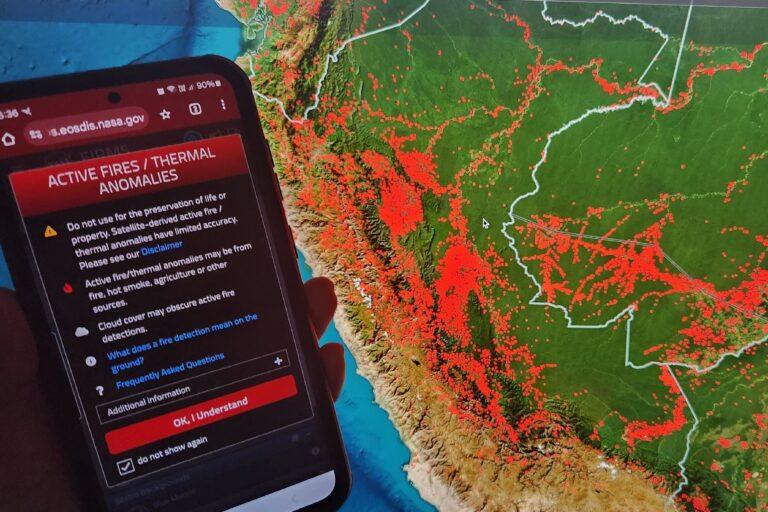 NASA muestra impacto de incendios forestales en el Perú con imágenes satelitales