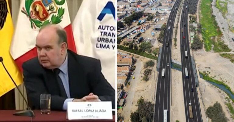 El alcalde de Lima Rafael López Aliaga resaltó exitosa recuperación de la sección vial de la autopista Ramiro Prialé