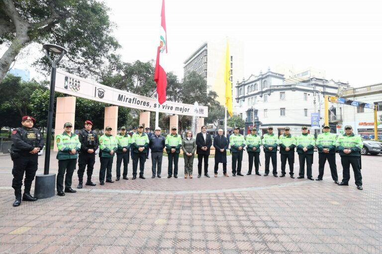 Municipalidad de Miraflores y MININTER refuerzan seguridad con más efectivos policiales en el distrito