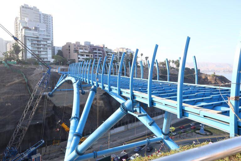 Últimas plataformas del puente del Corredor Turístico Miraflores-Barranco serán instaladas a fin de mes